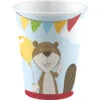 Amscan Bekertjes Fox & Beaver 250ml (8ST) -Feestbenodigdheden amscan bekertjes fox beaver 250ml 8st