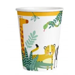 Amscan Bekertjes Get Wild Jungle 250ML (8ST)