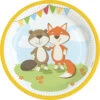 Amscan Borden Fox & Beaver 23CM (8ST) -Feestbenodigdheden amscan borden fox beaver 23cm 8st