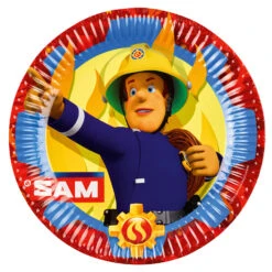 Amscan Brandweerman Sam Feestbordjes 23CM (8ST)