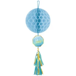 Amscan Honeycomb Bol "Oh Baby" Blauw 75cm