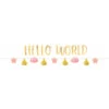 Amscan Mega Banner "Hello World" Roze 1.77cm X 18cm (2D) -Feestbenodigdheden amscan mega banner hello world roze 177cm x 18cm 2
