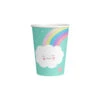 Amscan Rainbow & Cloud Bekertjes 250ML (8ST) -Feestbenodigdheden amscan rainbow cloud bekertjes 250ml 8st