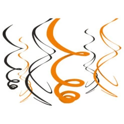 Amscan Rotorspiralen Zwart & Oranje 12ST