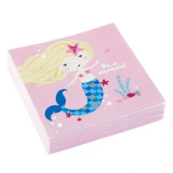 Amscan Servetten Be A Mermaid Roze 25cm X 25cm (20ST)