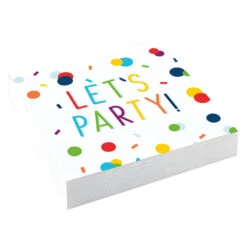 Amscan Servetten Confetti Birthday "Lets Party" 25cm X 25cm (20ST)