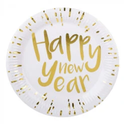 Boland Feestbordjes Happy New Year 23CM (10ST)