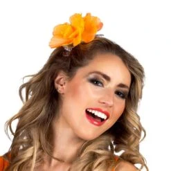 Boland Haar Accessoire Bloem Oranje