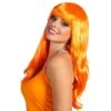 Boland Pruik Chique Lang Haar Oranje -Feestbenodigdheden boland pruik chique lang haar oranje