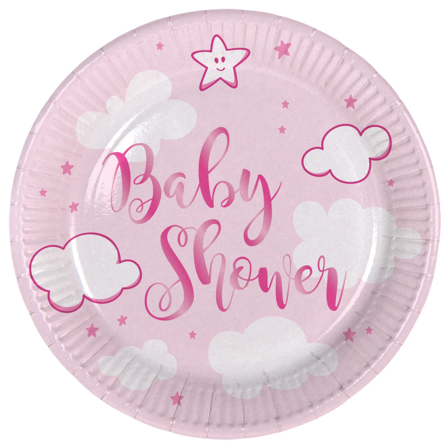 Folat BabyShower Bordjes Roze 18CM (8ST) 3 Folat BabyShower Bordjes Roze 18CM (8ST)