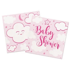 Folat BabyShower Servetten Roze 25cm X 25cm (20ST)
