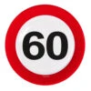 Folat Feestbordjes 60 Jaar Verkeersbord 23CM (8ST) -Feestbenodigdheden folat feestbordjes 60 jaar verkeersbord 23cm 8st