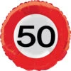 Folat Folie Ballon 50 Jaar Verkeersbord 46CM