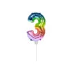 Folat Folie Ballon Multicolor "3" 36CM -Feestbenodigdheden folat folie ballon multicolor 3 36cm
