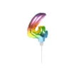 Folat Folie Ballon Multicolor "4" 36CM -Feestbenodigdheden folat folie ballon multicolor 4 36cm