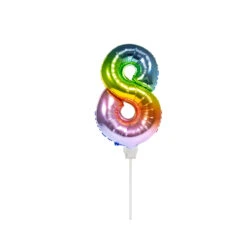 Folat Folie Ballon Multicolor "8" 36CM