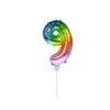 Folat Folie Ballon Multicolor "9" 36CM -Feestbenodigdheden folat folie ballon multicolor 9 36cm