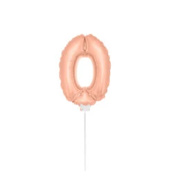 Folat Folie Ballon Rosé Goud 0 Jaar 36CM