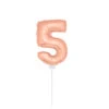 Folat Folie Ballon Rosé Goud 5 Jaar 36CM -Feestbenodigdheden folat folie ballon rose goud 5 jaar 36cm