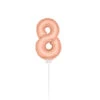 Folat Folie Ballon Rosé Goud 8 Jaar 36CM -Feestbenodigdheden folat folie ballon rose goud 8 jaar 36cm