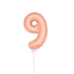 Folat Folie Ballon Rosé Goud 9 Jaar 36CM