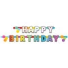 Folat Letterslinger Rainbow Happy Birthday 1.6M -Feestbenodigdheden folat letterslinger rainbow happy birthday 16m