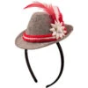 Folat Oktoberfest Tiara Mini Trilby Hoed Rood -Feestbenodigdheden folat oktoberfest tiara mini trilby hoed rood
