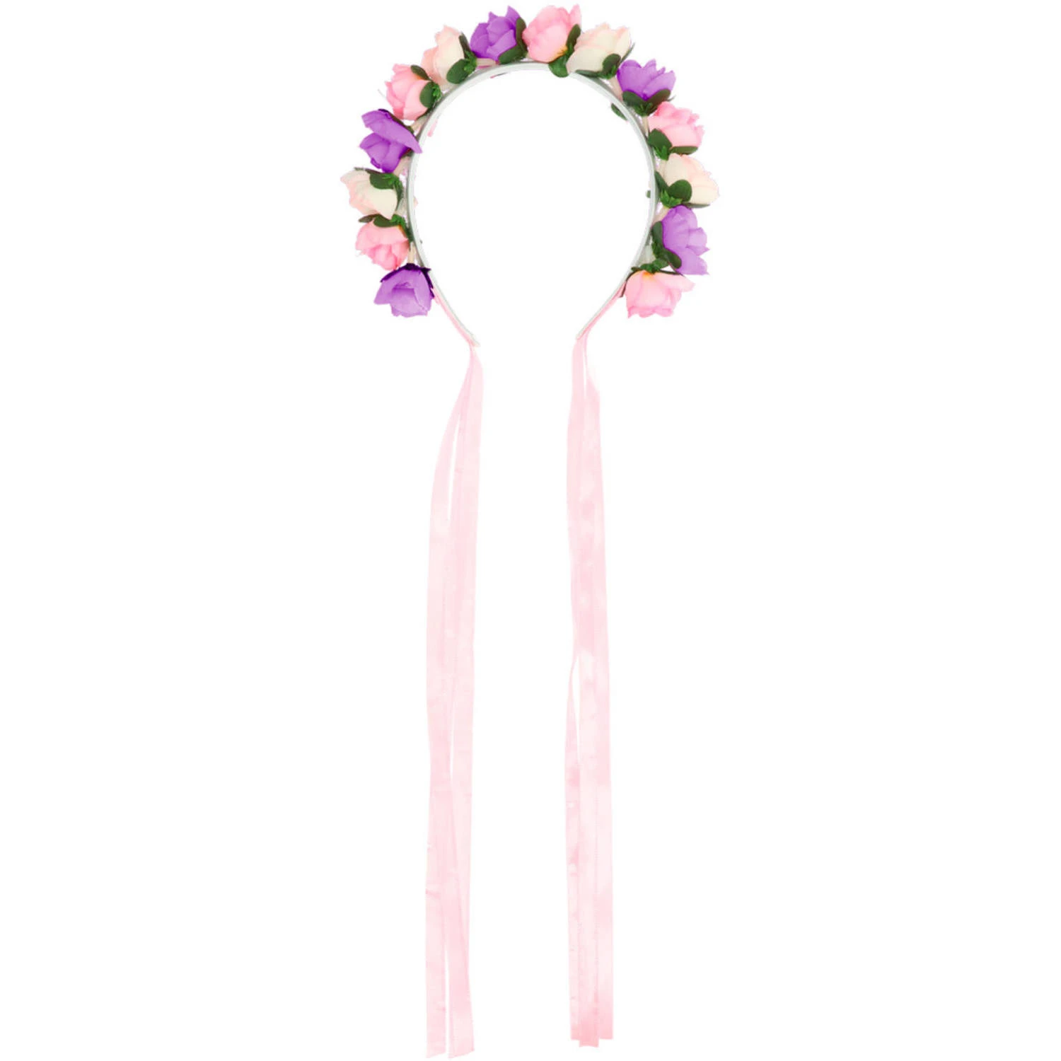 Folat Tiara Met Bloemen En Lint 3 Folat Tiara Met Bloemen En Lint