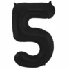 Folat XL Folieballon Cijfer 5 Zwart (86CM) -Feestbenodigdheden folat xl folieballon cijfer 5 zwart 86cm