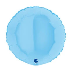 Grabo Balloons IT Folieballon Rond Mat Baby Blauw 46CM