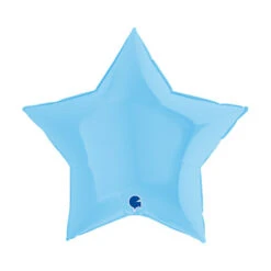Grabo Balloons IT Folieballon Ster Mat Baby Blauw 46CM