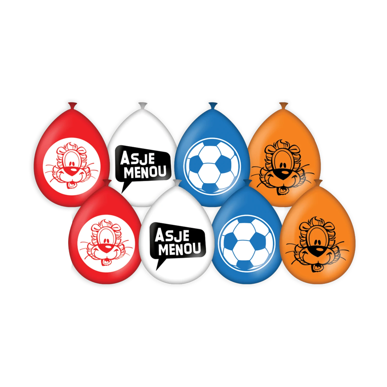 Paperdreams WK Ballonnen Loeki De Leeuw Nederland 30CM (8ST) 3 Paperdreams WK Ballonnen Loeki De Leeuw Nederland 30CM (8ST)