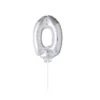 Party Factory NL Folie Ballon "0" Zilver (40CM) -Feestbenodigdheden party factory nl folie ballon 0 zilver 40cm