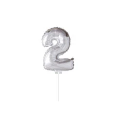 Party Factory NL Folie Ballon "2" Zilver (40CM)