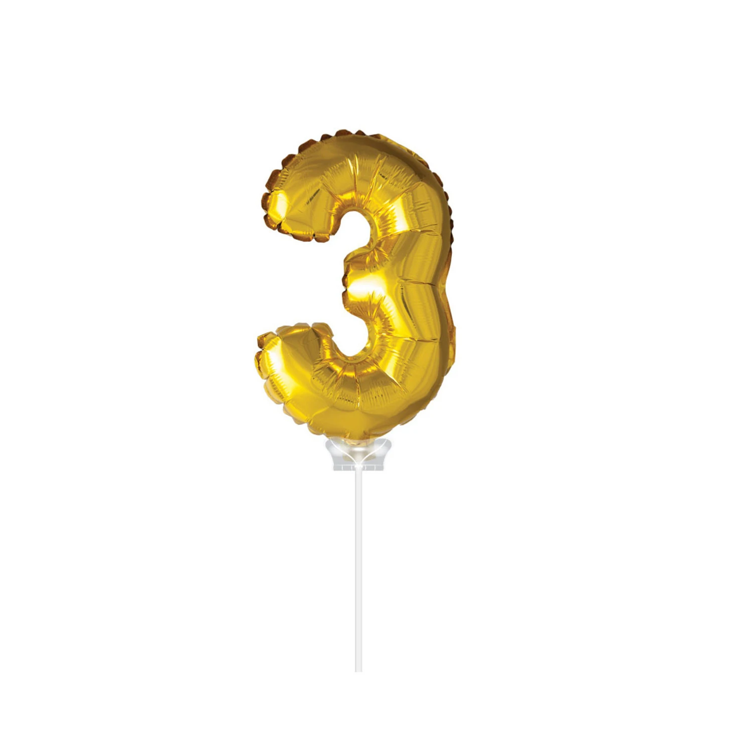 Party Factory NL Folie Ballon "3" Goud (40CM) 3 Party Factory NL Folie Ballon "3" Goud (40CM)