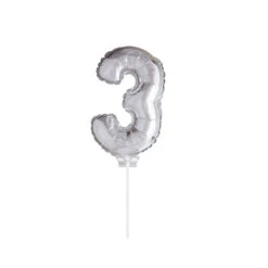 Party Factory NL Folie Ballon "3" Zilver (40CM)