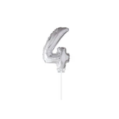 Party Factory NL Folie Ballon "4" Zilver (40CM)