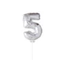 Party Factory NL Folie Ballon "5" Zilver (40CM) -Feestbenodigdheden party factory nl folie ballon 5 zilver 40cm
