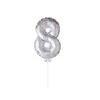 Party Factory NL Folie Ballon '8" Zilver (40CM) -Feestbenodigdheden party factory nl folie ballon 8 zilver 40cm