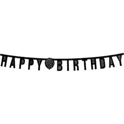 Party Factory NL Letterslinger Happy Birthday Zwart 1.5M