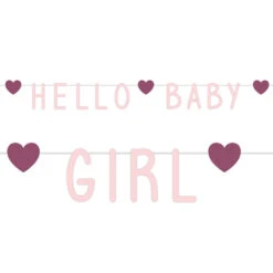 Party Factory NL Letterslinger Hartjes Hello Baby Girl 1.4M