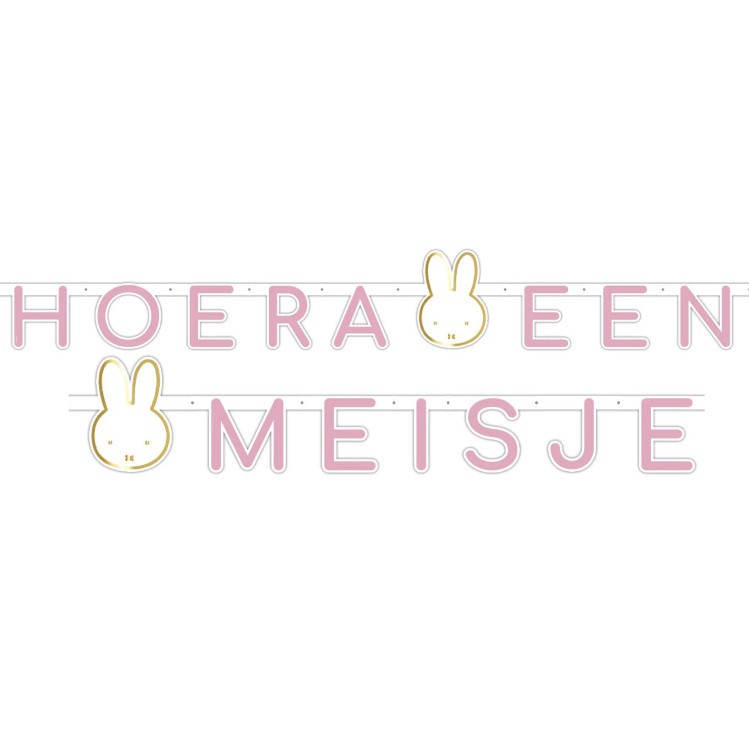 Party Factory NL Letterslinger Nijntje Roze "Hoera Een Meisje" 3 Party Factory NL Letterslinger Nijntje Roze "Hoera Een Meisje"