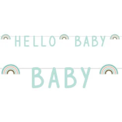 Party Factory NL Letterslinger Rainbow Hello Baby Mint 1.4M