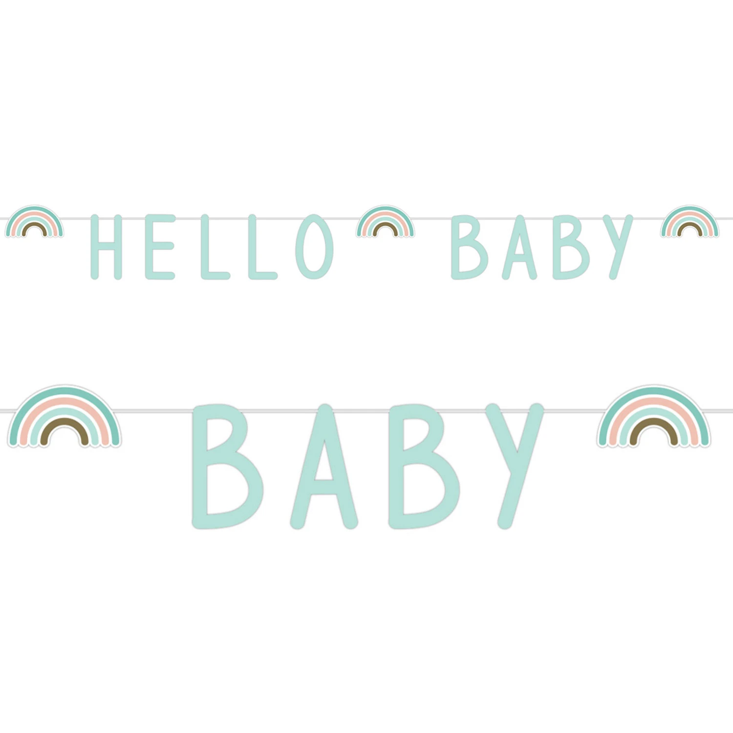 Party Factory NL Letterslinger Rainbow Hello Baby Mint 1.4M 3 Party Factory NL Letterslinger Rainbow Hello Baby Mint 1.4M