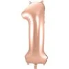 Party Factory NL XL Folieballon Cijfer 1 Rose Goud (92CM)