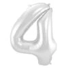 Party Factory NL XL Folieballon Cijfer 4 Zilver (92CM) 2 Party Factory NL XL Folieballon Cijfer 4 Zilver (92CM) -Feestbenodigdheden party factory nl xl folieballon cijfer 4 zilver 92