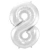 Party Factory NL XL Folieballon Cijfer 8 Zilver (92CM) -Feestbenodigdheden party factory nl xl folieballon cijfer 8 zilver 92