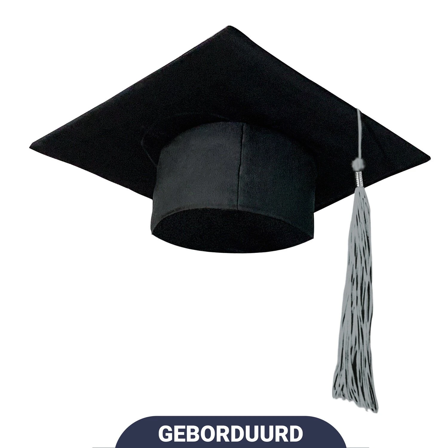 Party Love NL Premium Afstudeerhoedje U.S.A. Original 29cm X 29cm Zilveren Tassel 4 Party Love NL Premium Afstudeerhoedje U.S.A. Original 29cm X 29cm Zilveren Tassel - Afbeelding 2