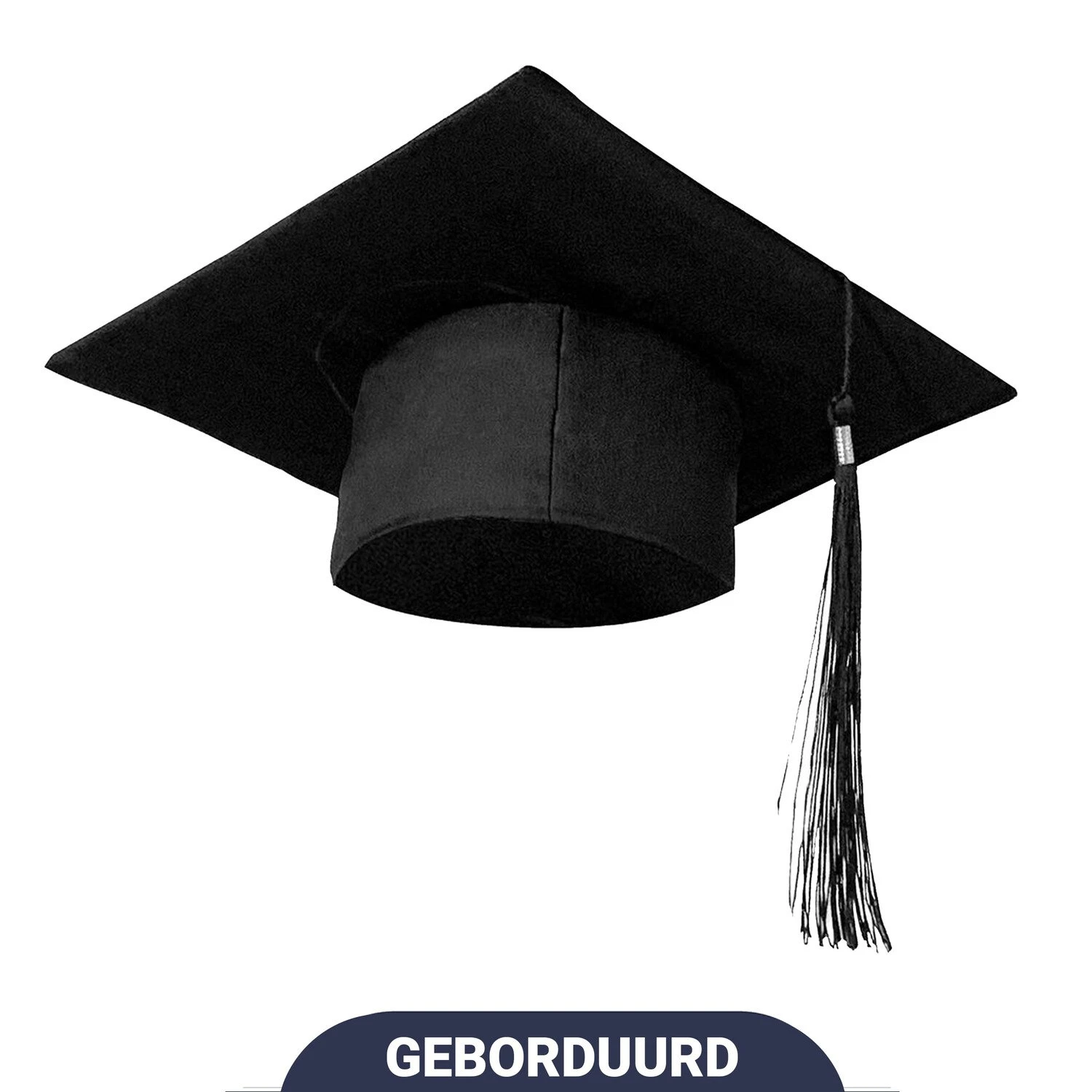 Party Love NL Premium Afstudeerhoedje U.S.A. Original 29cm X 29cm Zwarte Tassel 4 Party Love NL Premium Afstudeerhoedje U.S.A. Original 29cm X 29cm Zwarte Tassel - Afbeelding 2