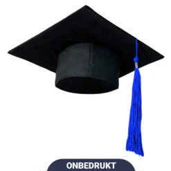 Party Love NL Premium Afstudeerhoedje U.S.A. Original 29cm X 29cm Blauwe Tassel